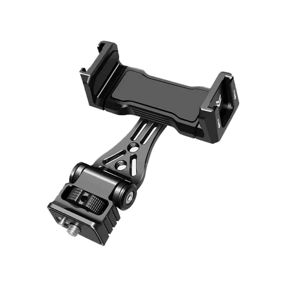 Metal Phone Holder Cold Shoe Mount 360° Rotatable 1/4 3/8 ARRI Hole Vertical Shooting for IPhone Android Smartphone DSLR Clamp