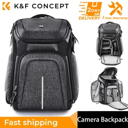K&F CONCEPT 25L Outdoor Portable Camera Bags Large Capacity Waterproof Camera Backpack For SONY Canon Nikon Lens Universal
