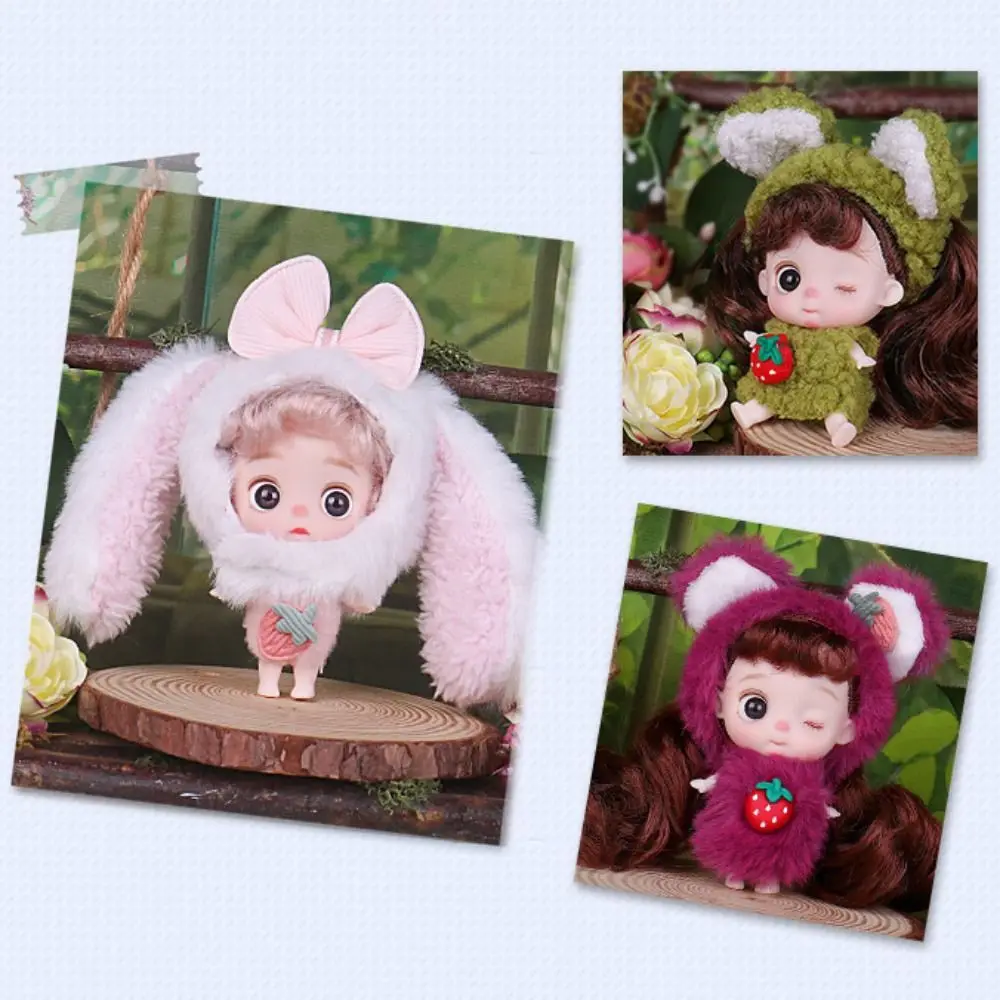 لطيف 10 سنتيمتر الفتيات تمثال المنقولة صوتها مع الملابس المنقولة صوتها الدمى DIY بها بنفسك فستان ألعاب بنات الدمى