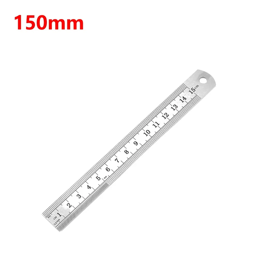 150 mm / 500 mm metalen schaal roestvrijstalen rechte liniaal meten briefpapier opstellen accessoire handgereedschap schoolkantoorbenodigdheden