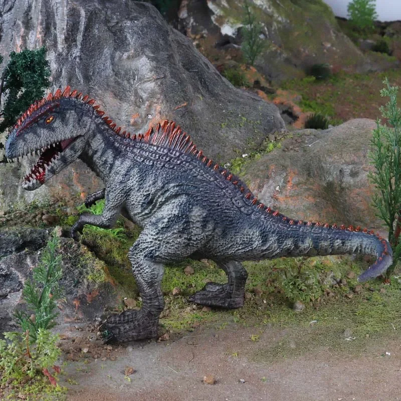 Jurassic Dinosaur Simulation Model, Big Giganotosaurus Action Figures, Dino com Gramado, Coto de árvore, Cena de cacto, Figurinhas Brinquedos, Presentes