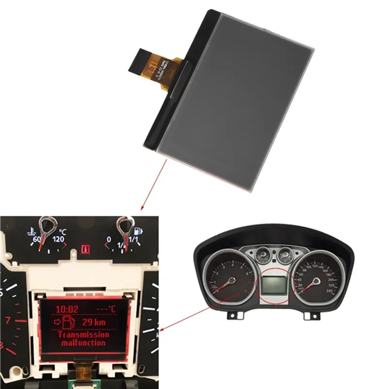 Car Speedometer Dashboard VDO LCD Display Pixel Repair For Ford Focus 2008-2011 C-Max Galaxy Kuga Instrument LCD Screen