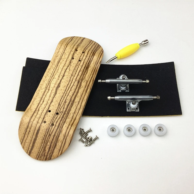 34mm Wood Skateboard OEM Fingerboard Toy with New V3 Trucks and CNC Wheels