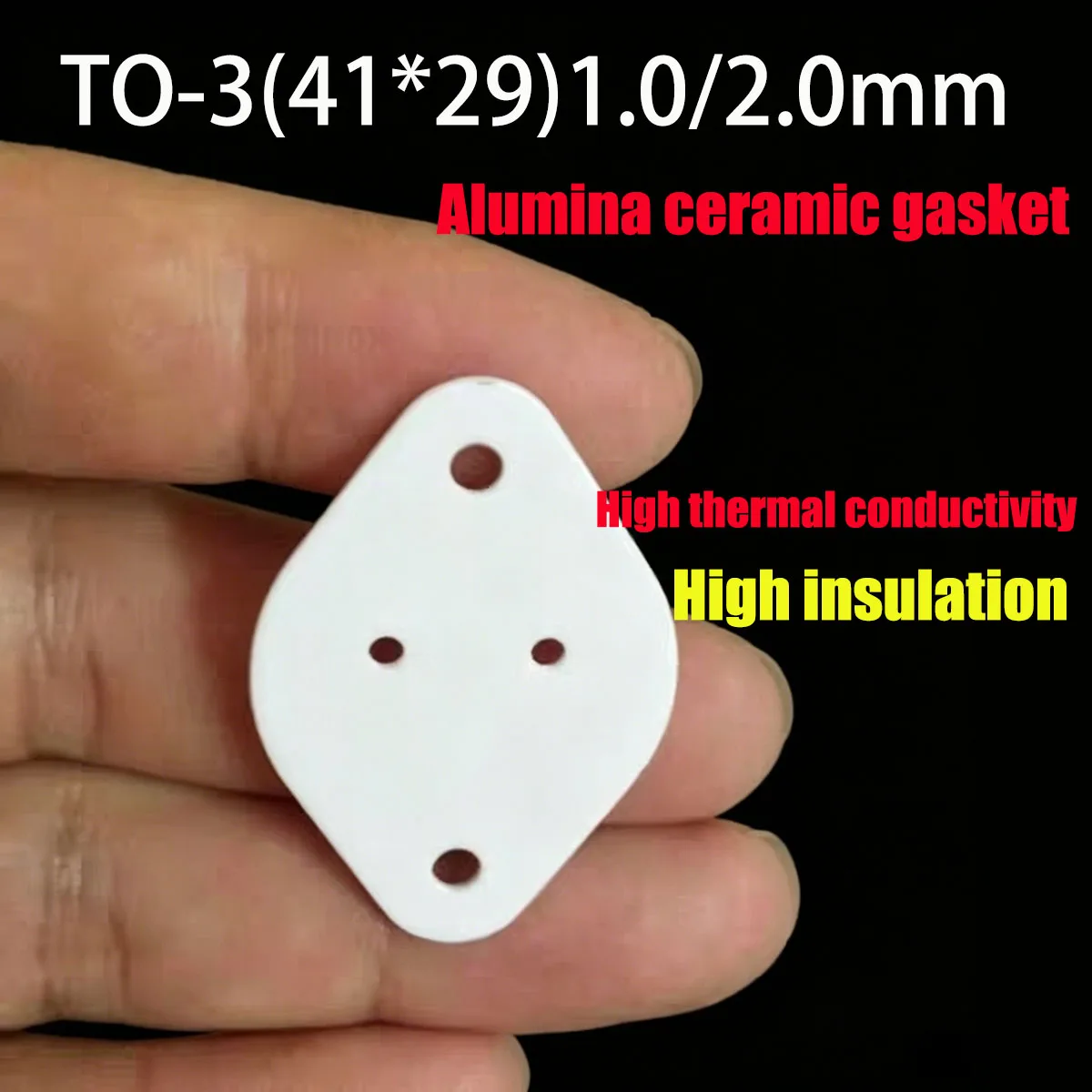 Alumina Ceramic Sheet TO-3 (41*29) 1.0/2.0MM Thick High Thermal Conductivity High Insulation Gasket