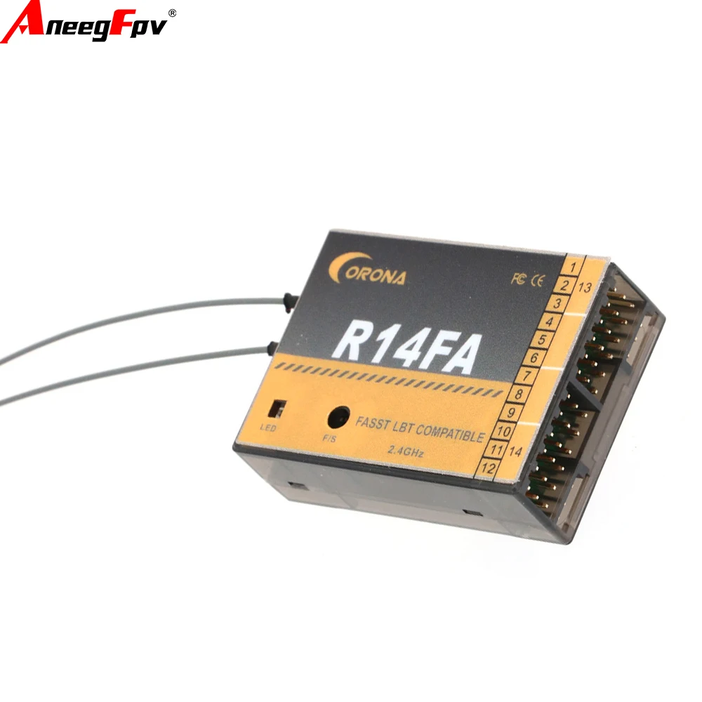 جهاز استقبال طراز Corona R14FA 14CH RC لجهاز استقبال متوافق مع 10C 12FG 14SG 16SZ 18SZ FUTABA 2.4Ghz جهاز استقبال سريع #6