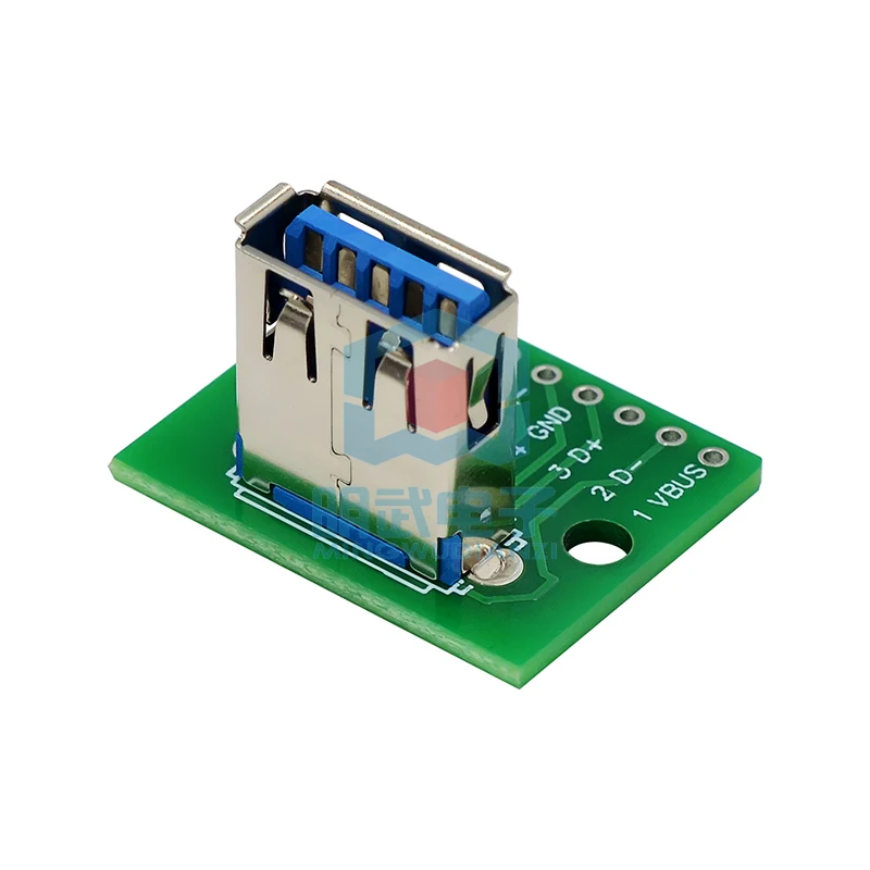 USB 3.0 DIP Module Flat To Direct Plug AdApter Female Socket Conversion Board 2.54