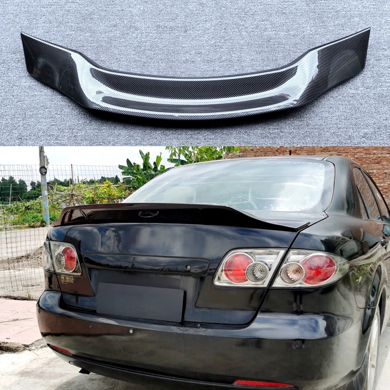 Für Mazda 6 R-Style Spoiler 2003 bis 2015 Mazda Six ABS-Kunststoffmaterial Unlackiert Heckspoiler Heckflügel Auto-Styling