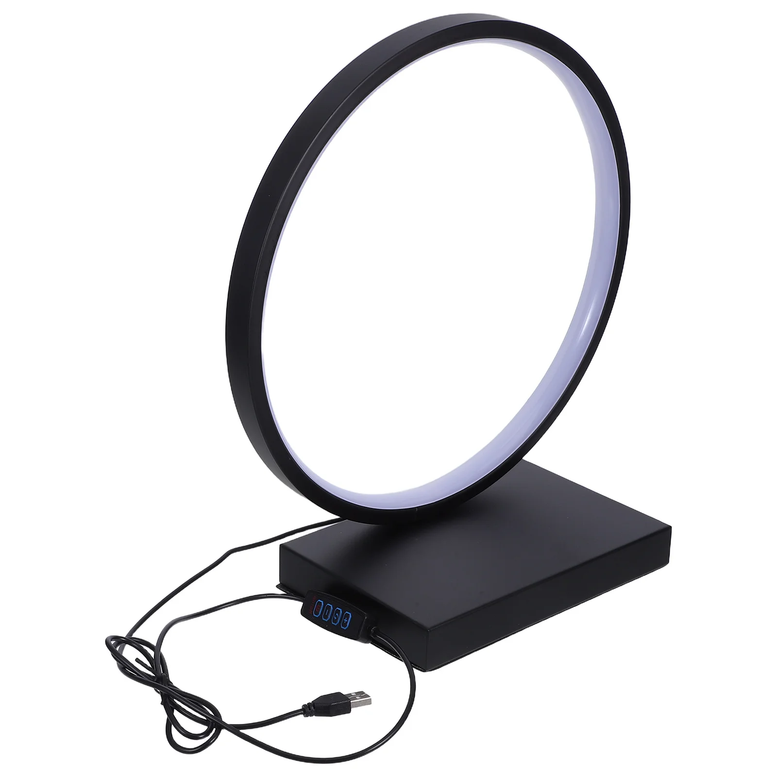 

Creative Round Table Lamp LED Circle Light with Adjustable Brightness Minimalist Design for Bedroom Study Decor Home Interior