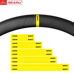 READU-Mavic Road Bike rodados adesivos, decalques amarelos, jantes de bicicleta adesivos