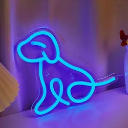 Chi-Buy 1PC znak Neon LED w kształcie psa zasilany przez USB do sypialni dekoracja ścienna znaki neonowe nadaje się na wakacje