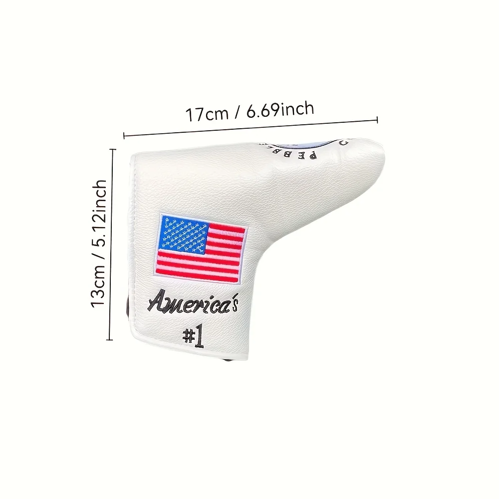 1pc Premium Embroidered Golf Putter Cover - Durable PU, L-Shaped Design, Fits Most Straight Putters image 6