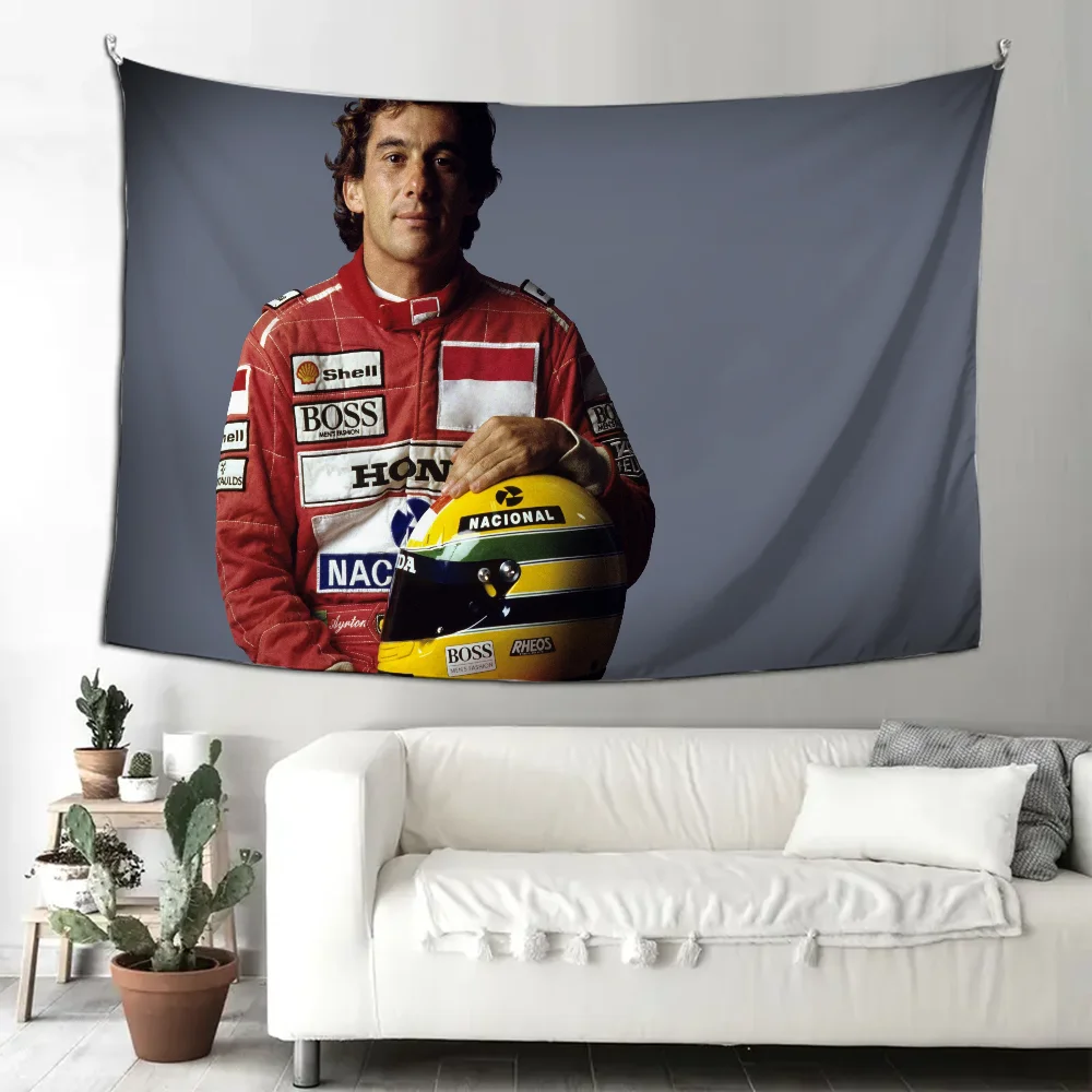 

Ayrton S-Senna Racer Tapestry Decoration party Background Hanging Cloth Bedroom Tapestry Room Decor Aesthetic