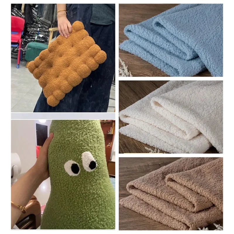Tela de peluche suave tipo oso de peluche por metro para ropa, muñecas, bufandas, sombreros, bolsos, cojines de asiento, juguetes, costura DIY, tela de piel sintética elástica, naranja y marrón