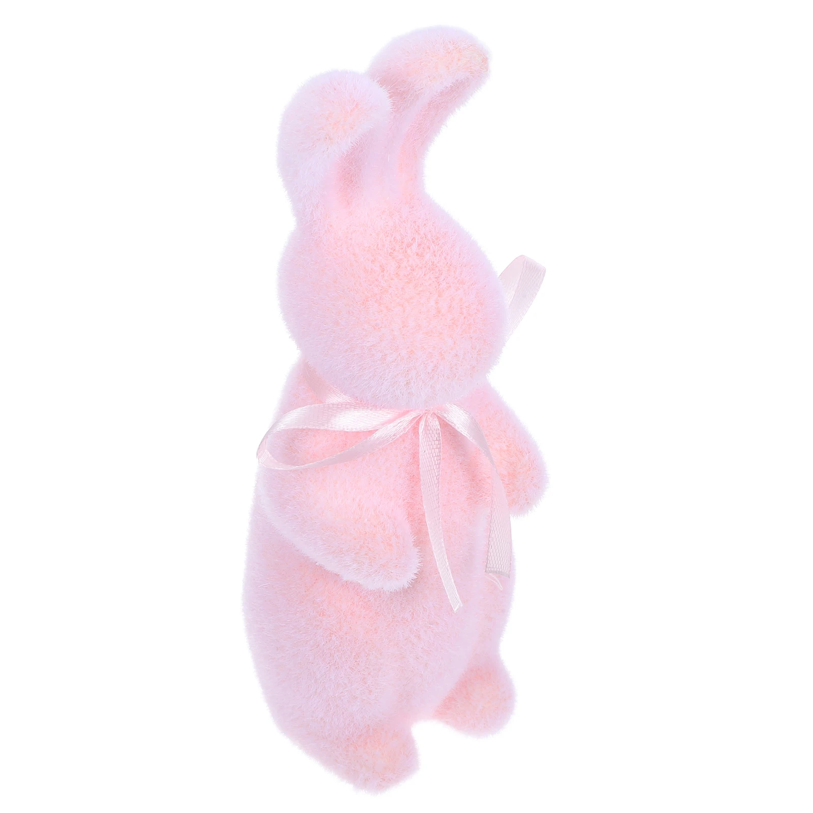 Estatua de conejito de Pascua, decoración de mesa, figuras de adorno artesanal, manualidades de conejitos, conejo Artificial