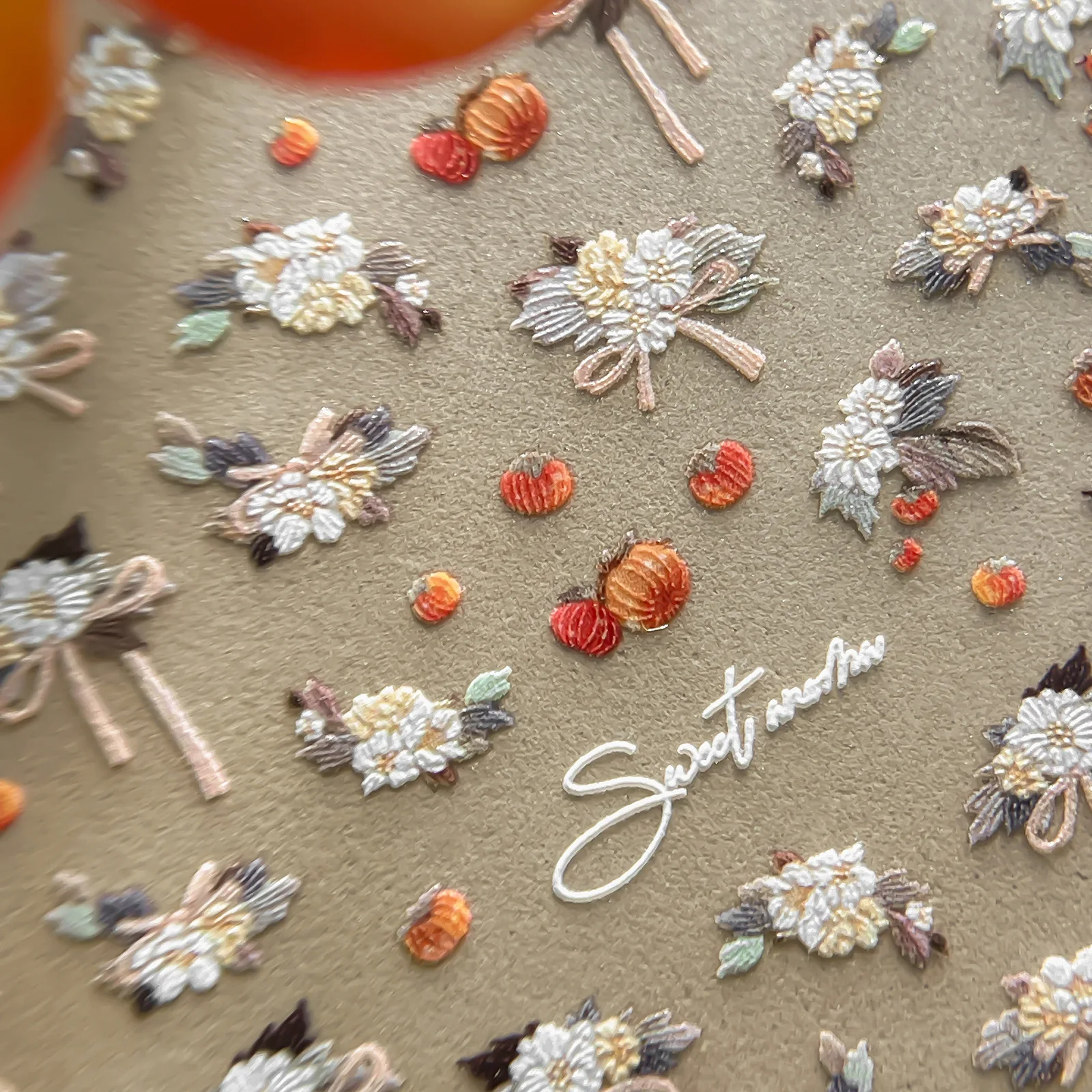 Vintage Flower Nail Art Sticker Glitter Stickers for Nails Sticky Tabs Nails Decoration French Manicure Set Nail Transfer Paper