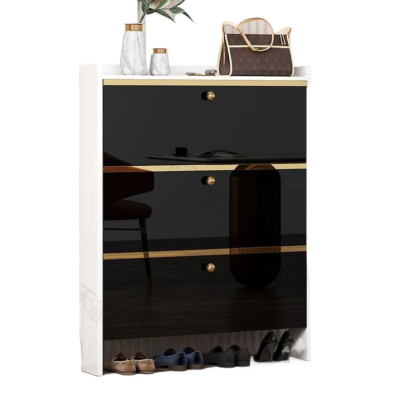 

Ultra-thin shoe cabinet at the door, household tipping bucket, special clearance, simple foyer cabinet, large-capacity storage a