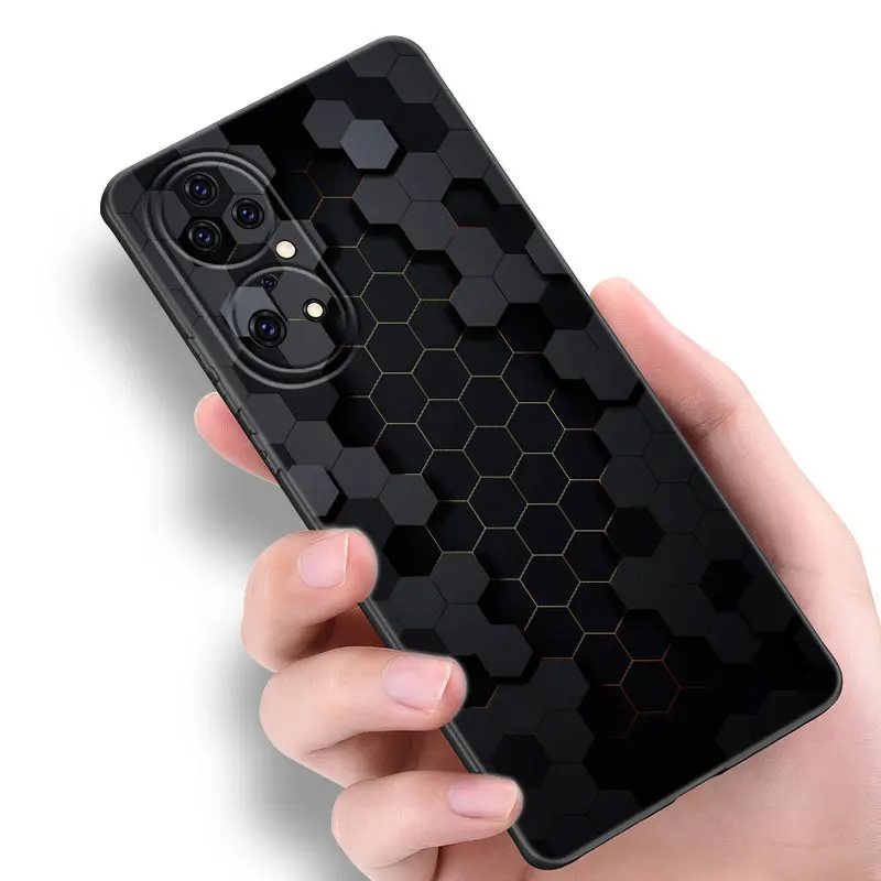 Car Carbon Fibre Line Phone Case For Huawei P8 P9 P10 P20 P30 P40 Lite 2017 P50 P Smart Pro Z S 2018 2019 2020 2021 Black Cover