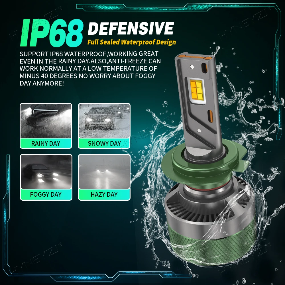 HYNBYZJ H7 LED المصباح بلوتوث APP التحكم اللون H4 LED H1 H11 HB3 HB4 9012 HB5 H13 لمبات السيارات LED أضواء للمصابيح الأمامية للسيارة