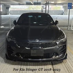 For Kia Stinger GT 2018-2023 Front Bumper Splitter Lip Diffuser Spoiler Guard Deflector Body Kit Tuning 3Pcs Car Accessories