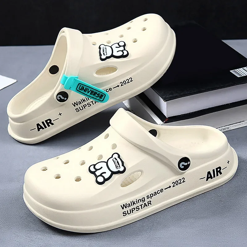 2023 Women Slippers Hole Shoes Girl Beach Shoes Eva Light Sandals Home Slippers Outdoor Summer Wading Sneaker Non-Slip Shoes