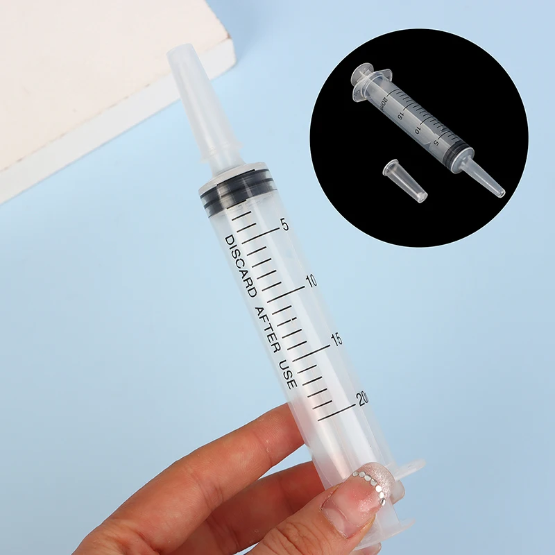 20Ml Herbruikbare Plastic Injectiespuit Hydrocultuur Plastic Spuit Voor Lipgloss Voedingssteriele Gezondheid Meetspuit Kattenvoergereedschap