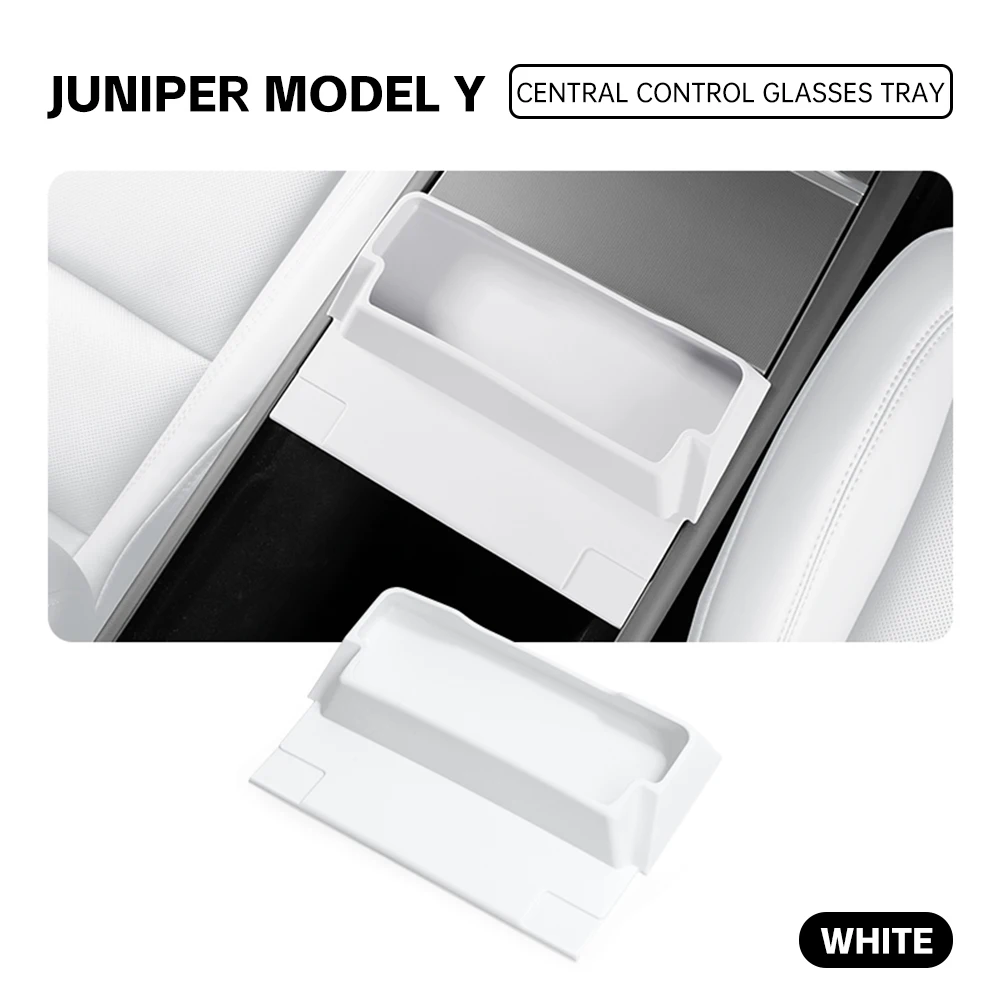 

Car Center Console Glasses Tray For Tesla Model Y Juniper 2025 2026 Silicone Storage Tray Storage Box Car Interior Accessories
