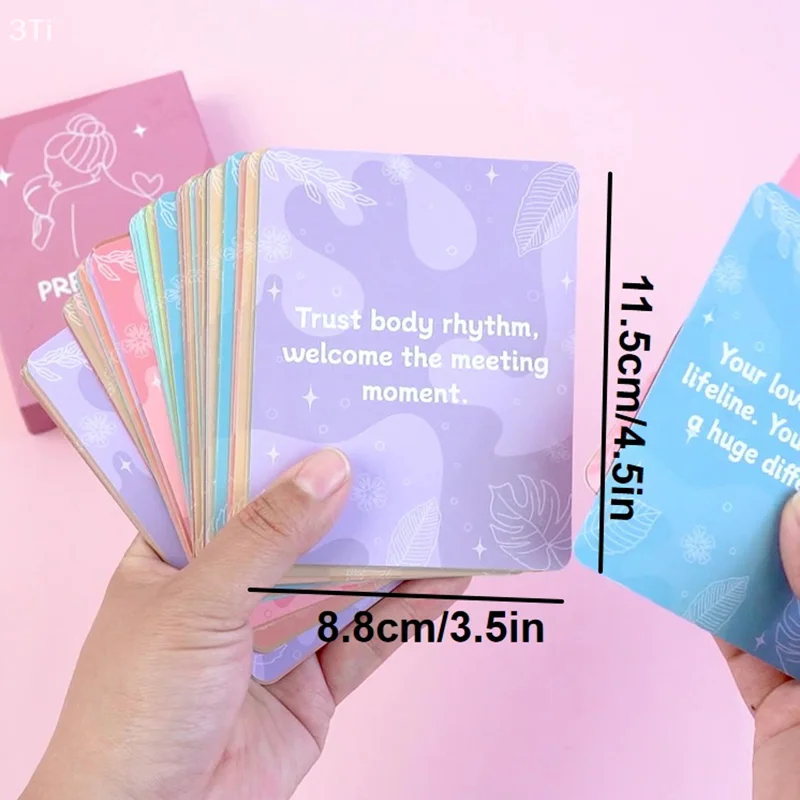 50장 임신 긍정 확언 카드, 여성과 소녀들을 위한 일일 긍정 동기 부여 카드.