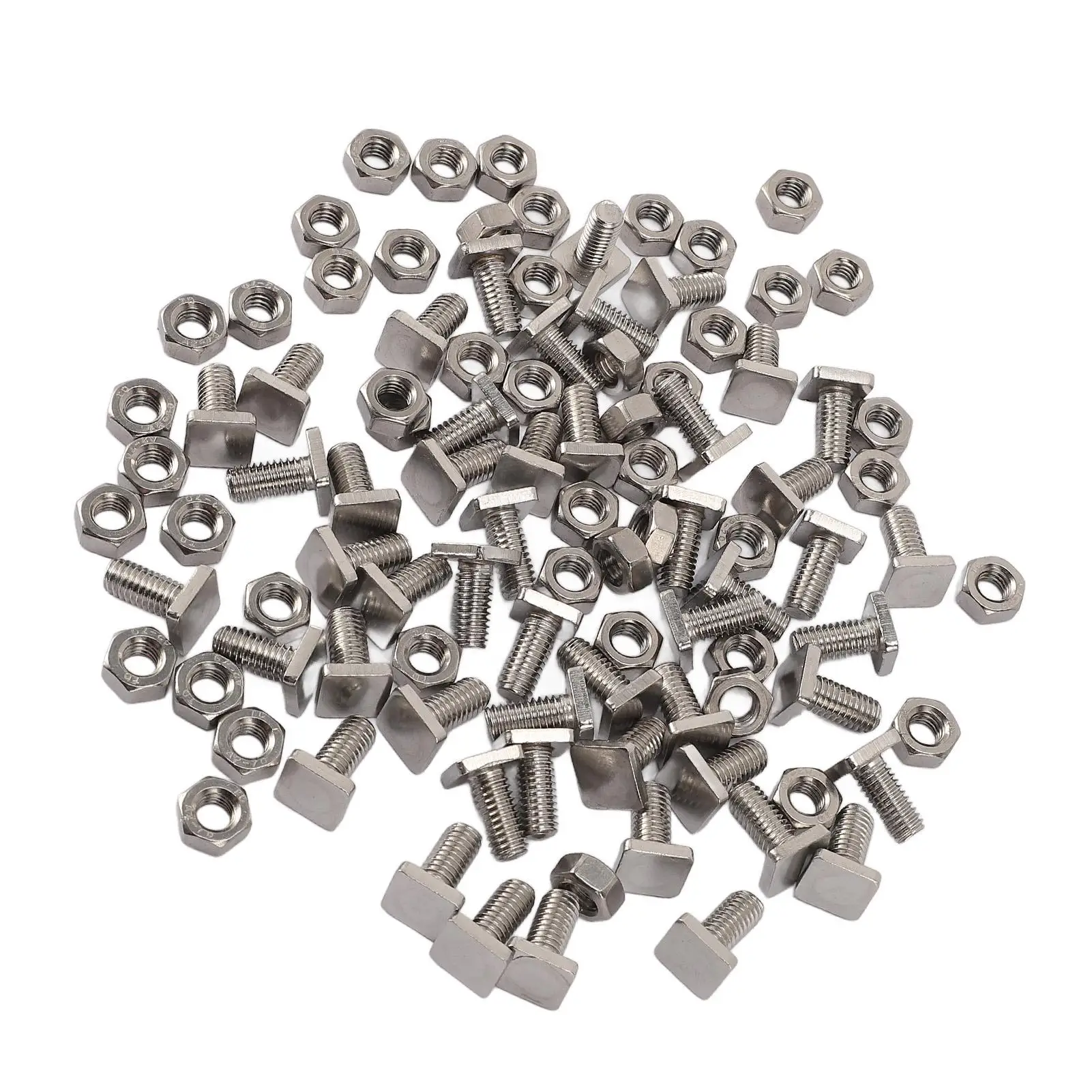 50 Sets Stainless Steel Greenhouse Screws Quick Assembly M6 X 13 Screws M6 Nuts Tool Assortment Set
