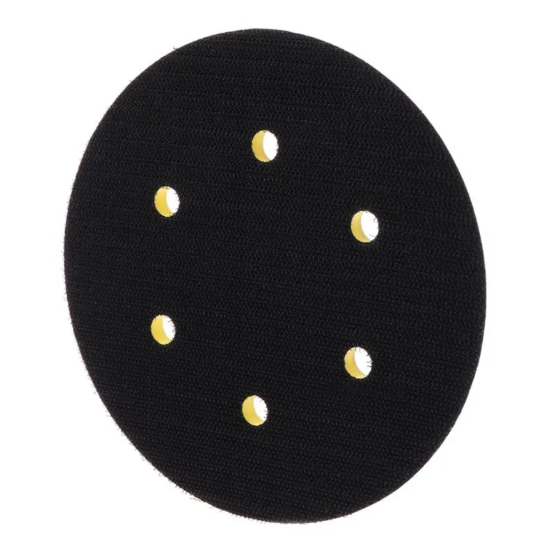 6 Inch 6 Holes Backup Sanding Pad Sanding Disc Backing Pad 5/16"-24 Thread Hook and Loop Abrasive Tools Grinder Accessories