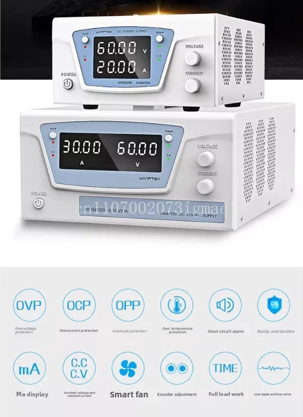for KPS6030D 60V/30A 1200W High Power Dc  Supply  Precision Adjustable Desktop with Short Circuit Warning