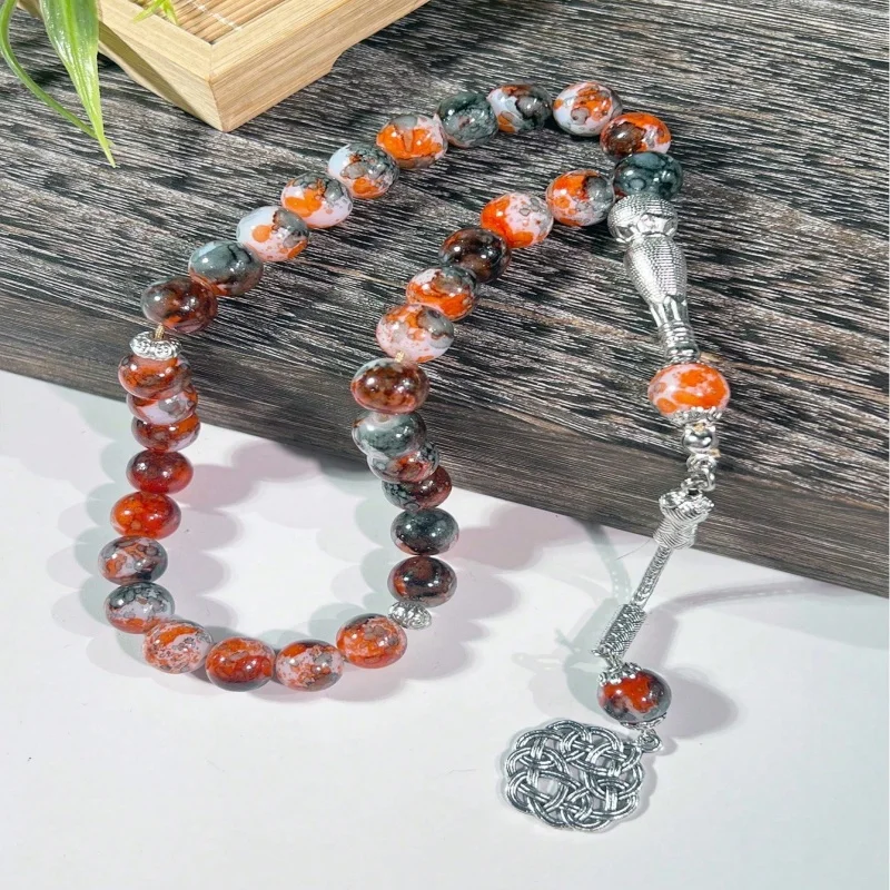 1pc Muslim Single Bead Large Flower Prayer Beads, Islamic Worshiper Rosary Counting Beads, Religious Cultural Prayer Beads