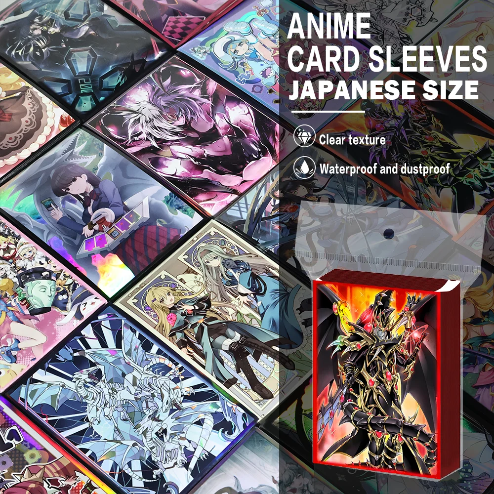 50PCS 63×90mm Japanese Size a Variety of Styles Cartoon Card Sleeves for YGO/TCG Top Loading Cartoon Deck Shield Card Cover