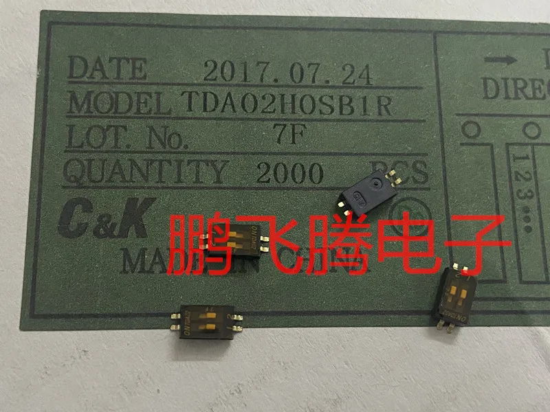 1 pz originale American TDA02H0SB1R dial code switch 2-bit patch 1.27mm spaziatura 6P codifica switch