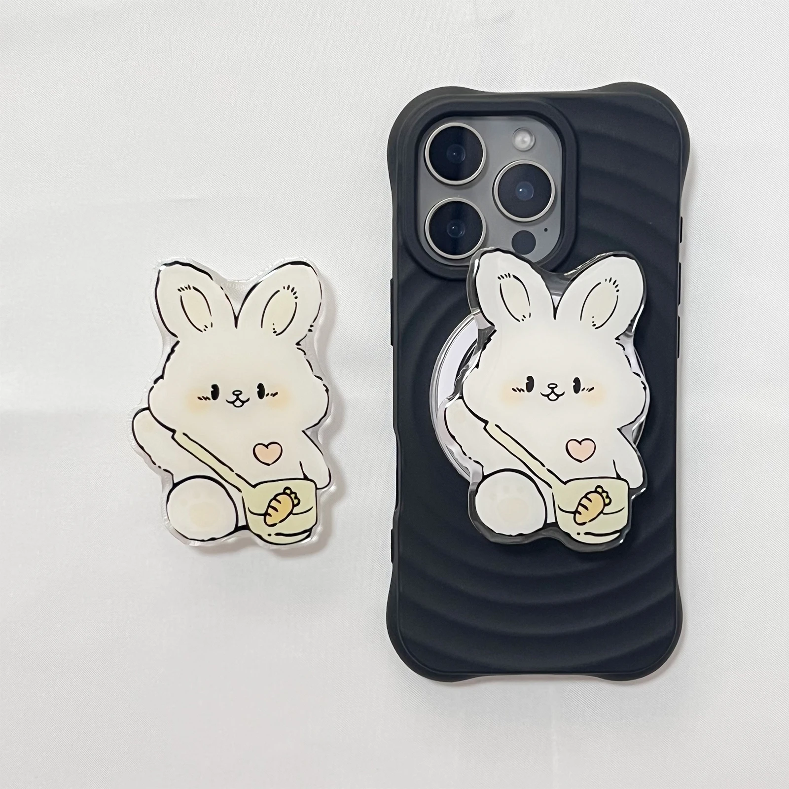 Supporto per telefono con coniglio adorabile per animali domestici carino Supporto Griptok per custodie iPhone Samsung Grip Tok Socket Staffa regalo per ragazza