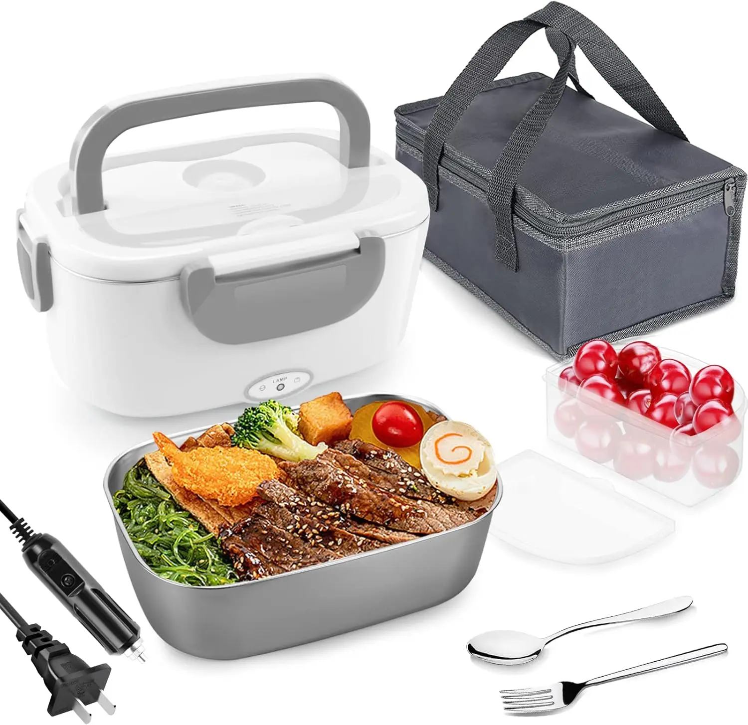 Electric Lunch Box Food Heater, 3 in 1 Portable Food Warmer Lunch Box for Car & Home