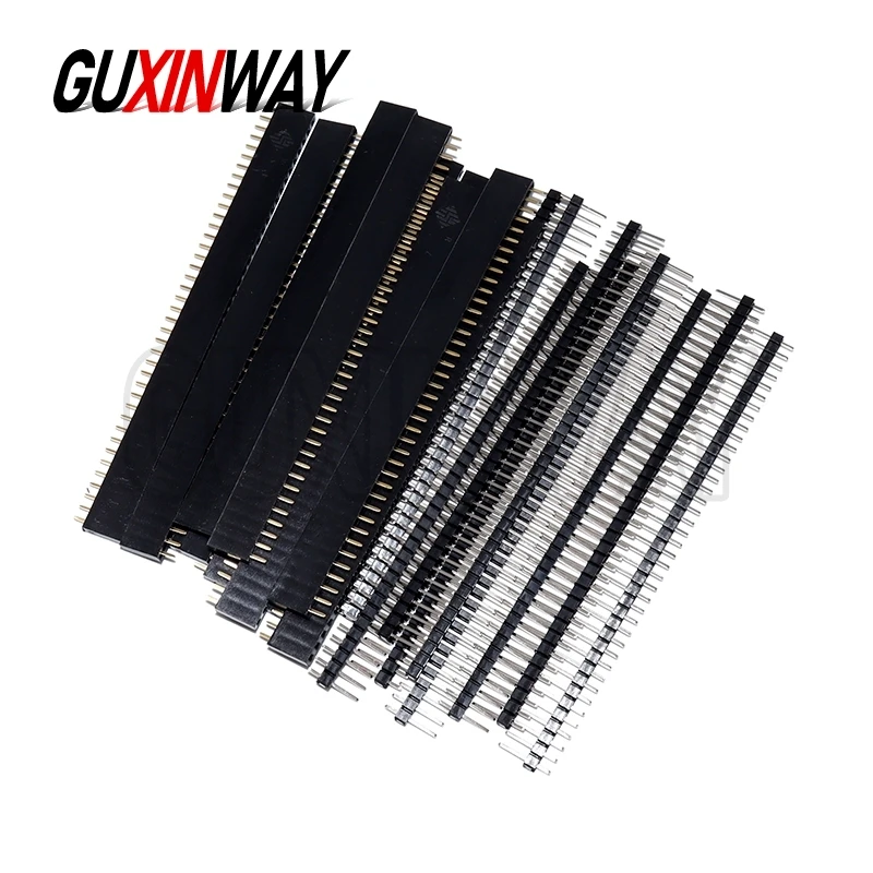 

20Pcs For Arduino DIY Kit 2.54mm 40 Pin 1x40 Single Row Male And Female 2.54 Breakable Pin Header PCB JST Connector Strip