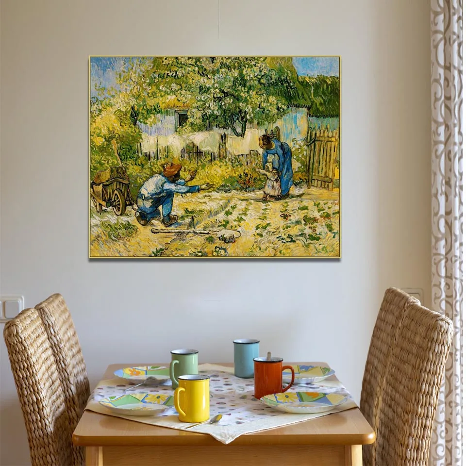 First steps after millet by Vincent Van Gogh Hand painted famouspainting reproduction Wall art canvas painting for living room