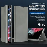 Magnetic Flip Leather Stand Card Insertion Case for Samsung Galaxy S24 S23 S22 Ultra Cover Pen Slot With Pen for S23 Plus