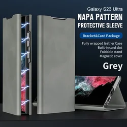 Magnetic Flip Leather Stand Card Insertion Case for Samsung Galaxy S24 S23 S22 Ultra Cover Pen Slot With Pen for S23 Plus