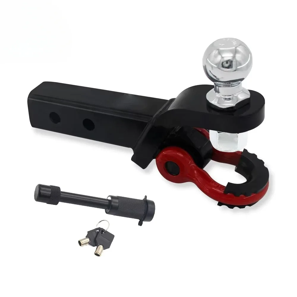 

Wholesale Heavy Duty 4*4 Off-Road Forged Carbon Steel Hitch Receiver Us Type D-Ring Shackle Tow Hook Receiver Hitch in 2 Inch