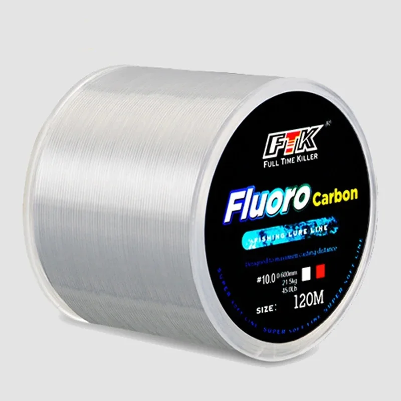 120 м леска 0,14 мм-0,6 мм, процесс фторуглеродного покрытия, поверхность из углеродного волокна, нейлоновая износостойкая леска, аксессуары для рыбалки