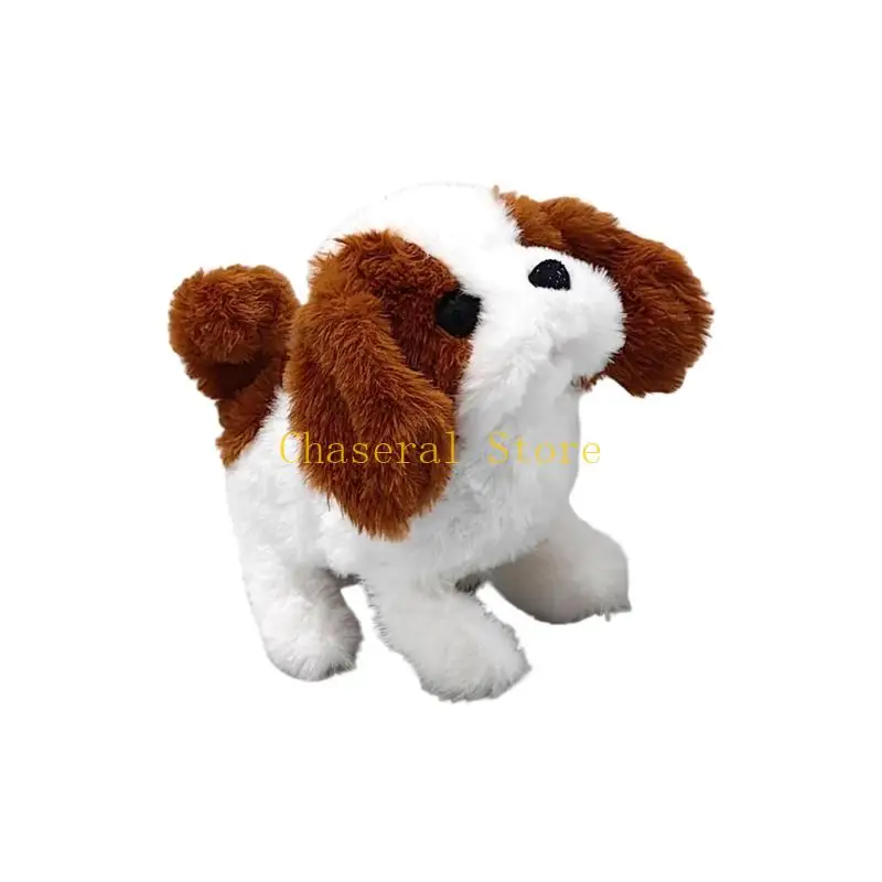 E7CE Realistic Plush Robotic Dog Companion Doll Simulation Sound Touch Response Toy