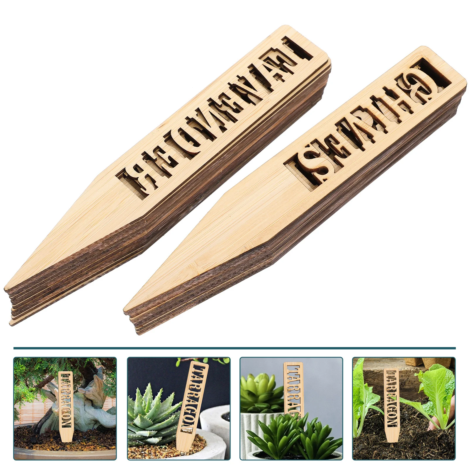 

24Pcs Herb Markers Set Plant Name Tags for Flower Pots Garden Beds Blank Plant Label Garden Decorations Lawn Ornaments