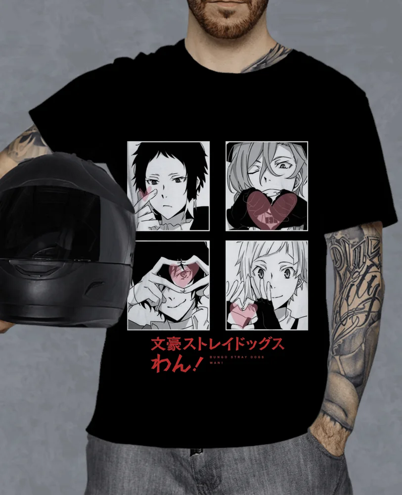 Bungou Stray Dogs T-Shirt, Nakajima Atsushi,Dazai Osamu, Nakahara love gift