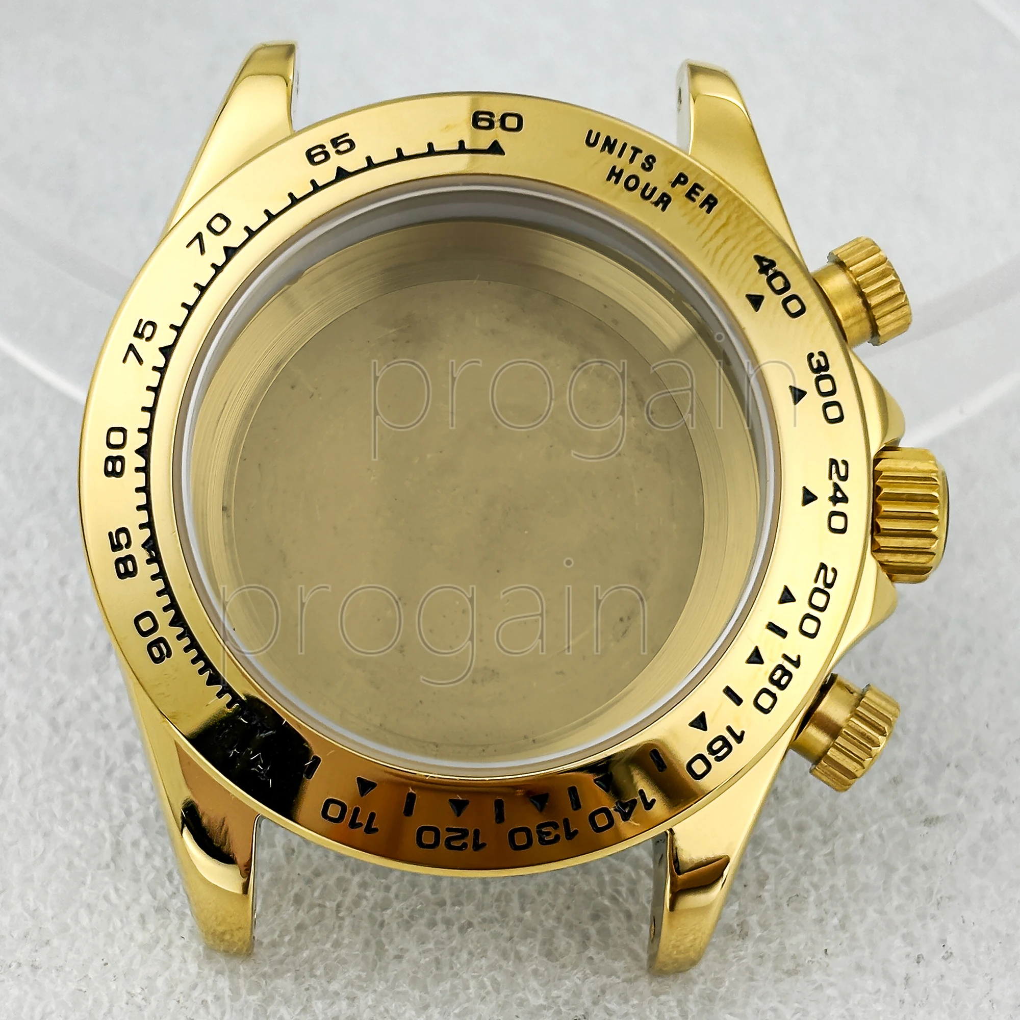 VK63 Stainless Steel Gold Watchcase, impermeável para o Japão Quartz, Multifunction Chronograph Parts, 10ATM, VK63