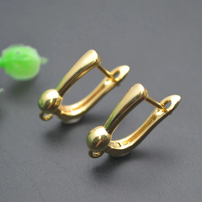 

New Design Smooth Surface Waterdrop Shape Earring Findings 18k Gold Rhodium Color Leverback Ear Wire Hook Clasps 30pc/lot