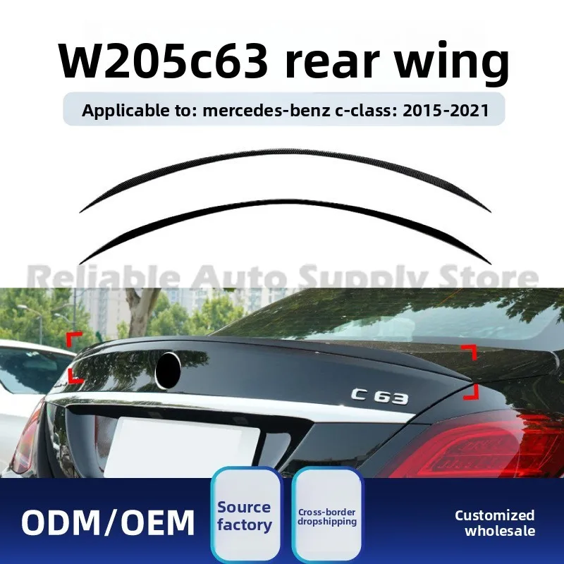 

For Mercedes C Class W205 C200 C260 C300 C43 C63 2015 2021 AMG Rear Spoiler Lip Trunk Decklid Wing Enhancer Styling Kit High Qua