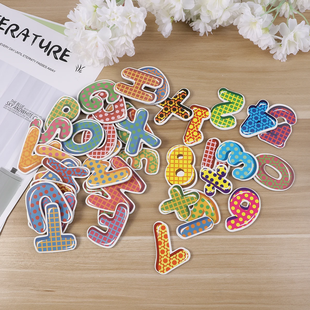2 Sets Letter Refridgerator Magnets Wall Paper Number Sticker Stickers for Kids Refrigerator Alphabet Decal Kitchen