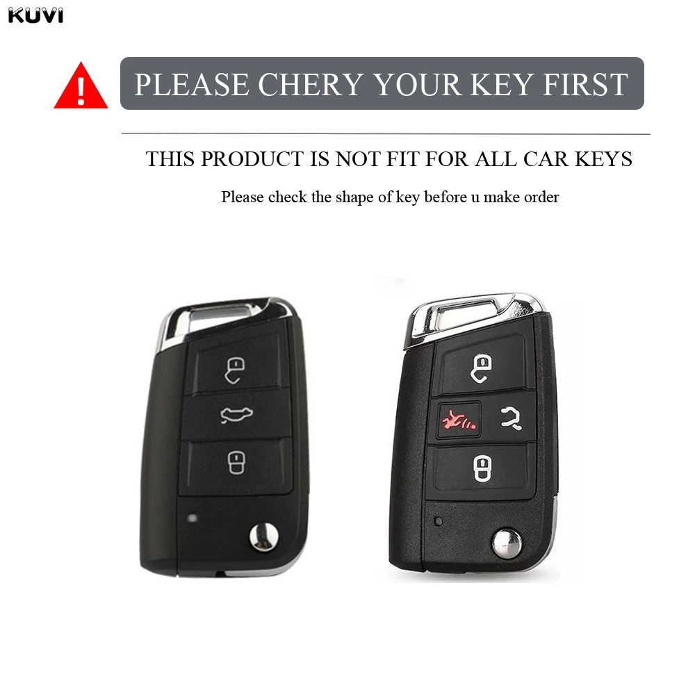 3 4 Buttons TPU Car Flip Key Cover Case Fob Protector For Skoda Octavia A7 Kodiaq Seat Ateca Leon For VW Golf 7 MK7 VII Tiguan