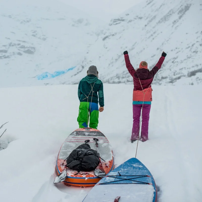 Afbeelding 6: Snowfield Glacier Dubbellaags Drop Stitch Antislip Cool Snow Sail Sup Snowboard Custom Eva Sup Snowboarden